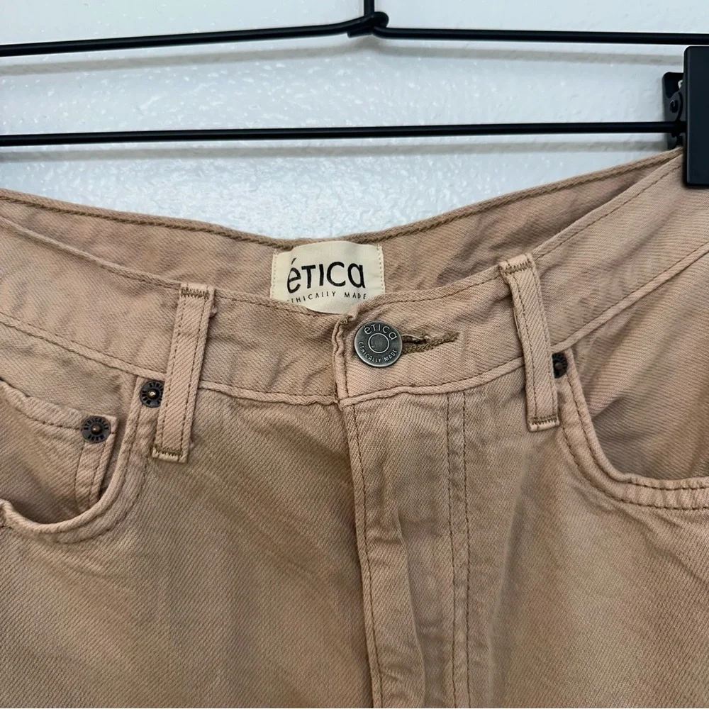 Etica‎ Devon Wide Leg Crop Jeans Khaki Size 26